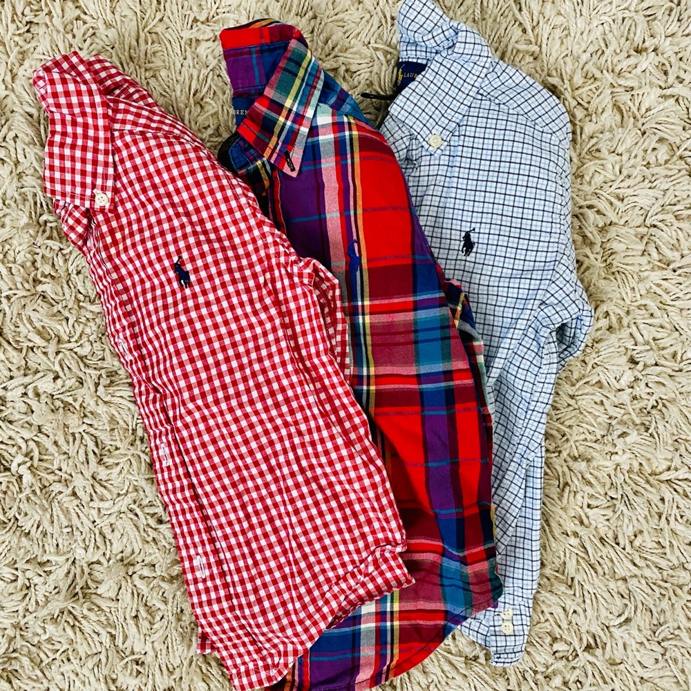 Three beautifully kept Ralph Lauren dress shirts! Size 2T